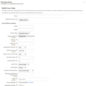 Slider - Google Ad Manager creative template
