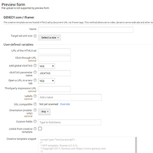 Iframer - Google Ad Manager creative template