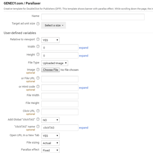 Parallaxer - Google Ad Manager creative template